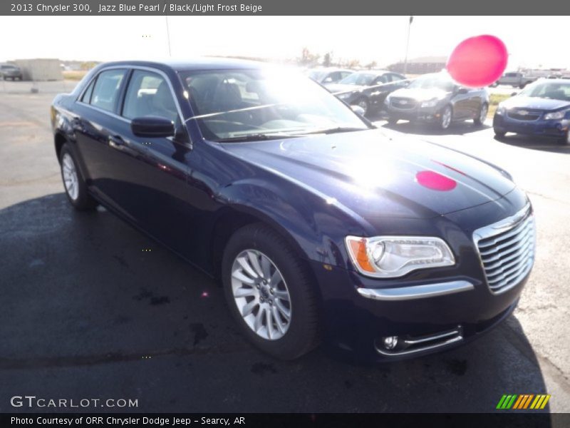 Jazz Blue Pearl / Black/Light Frost Beige 2013 Chrysler 300