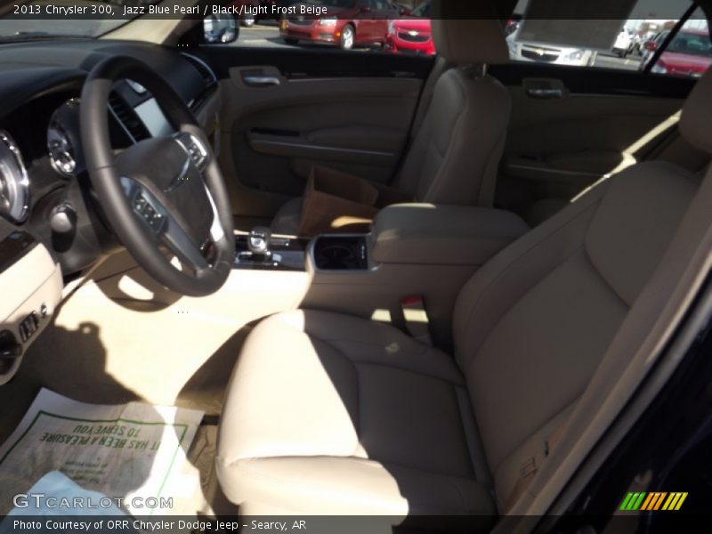 Jazz Blue Pearl / Black/Light Frost Beige 2013 Chrysler 300