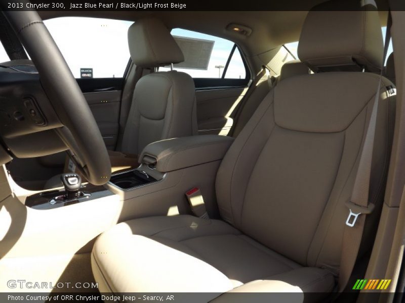 Jazz Blue Pearl / Black/Light Frost Beige 2013 Chrysler 300