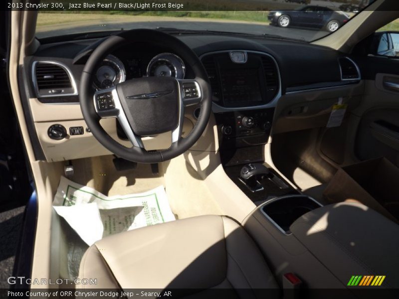 Jazz Blue Pearl / Black/Light Frost Beige 2013 Chrysler 300