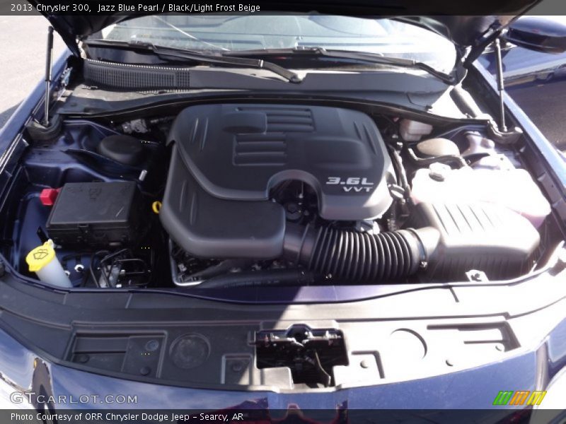 Jazz Blue Pearl / Black/Light Frost Beige 2013 Chrysler 300