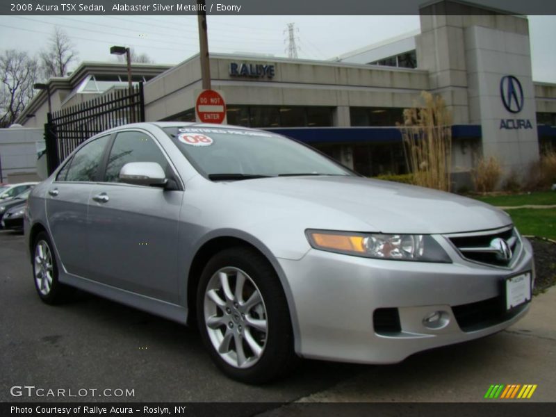 Alabaster Silver Metallic / Ebony 2008 Acura TSX Sedan