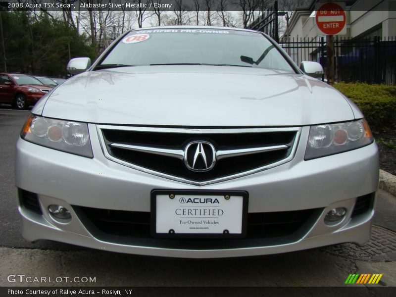 Alabaster Silver Metallic / Ebony 2008 Acura TSX Sedan