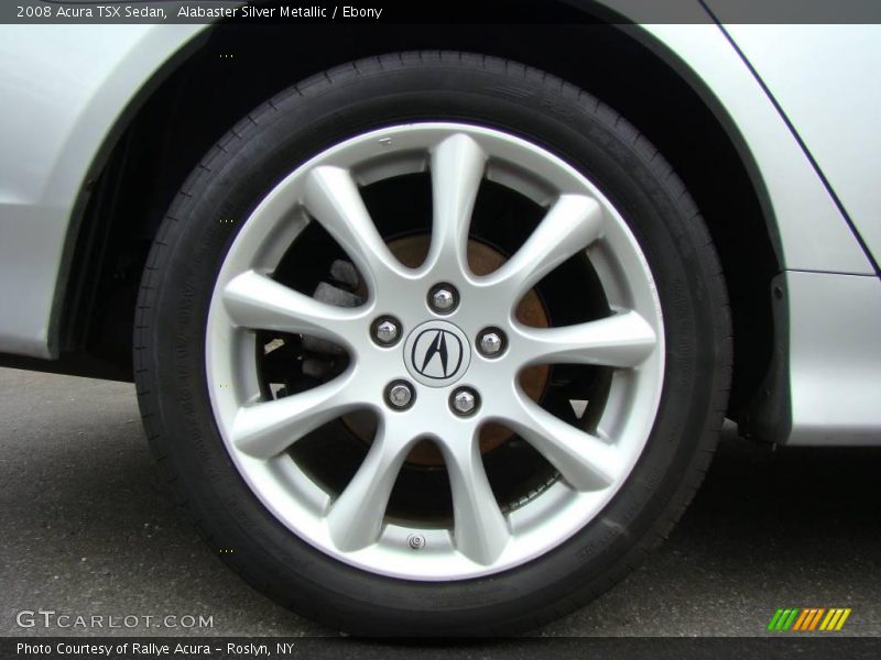 Alabaster Silver Metallic / Ebony 2008 Acura TSX Sedan