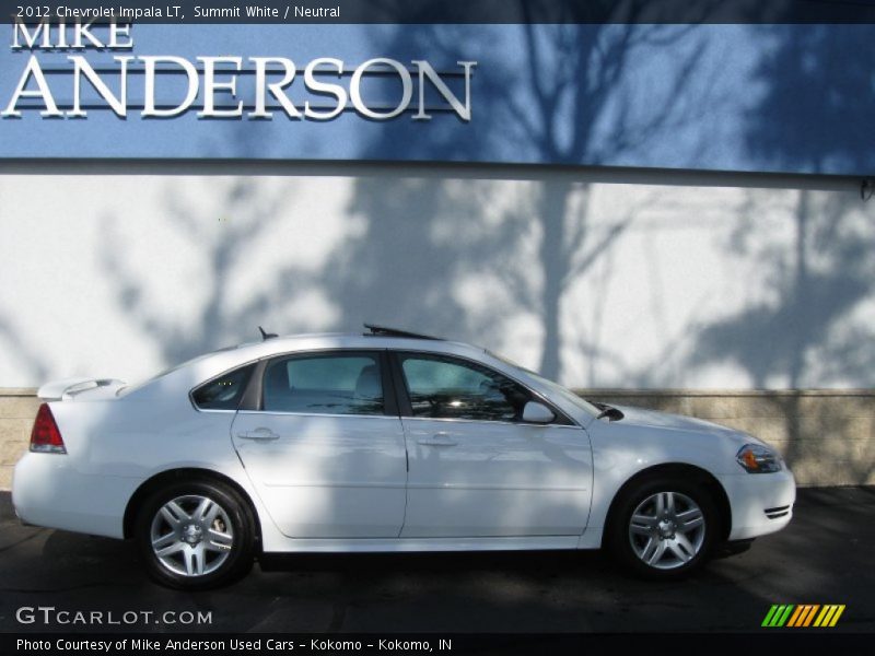 Summit White / Neutral 2012 Chevrolet Impala LT