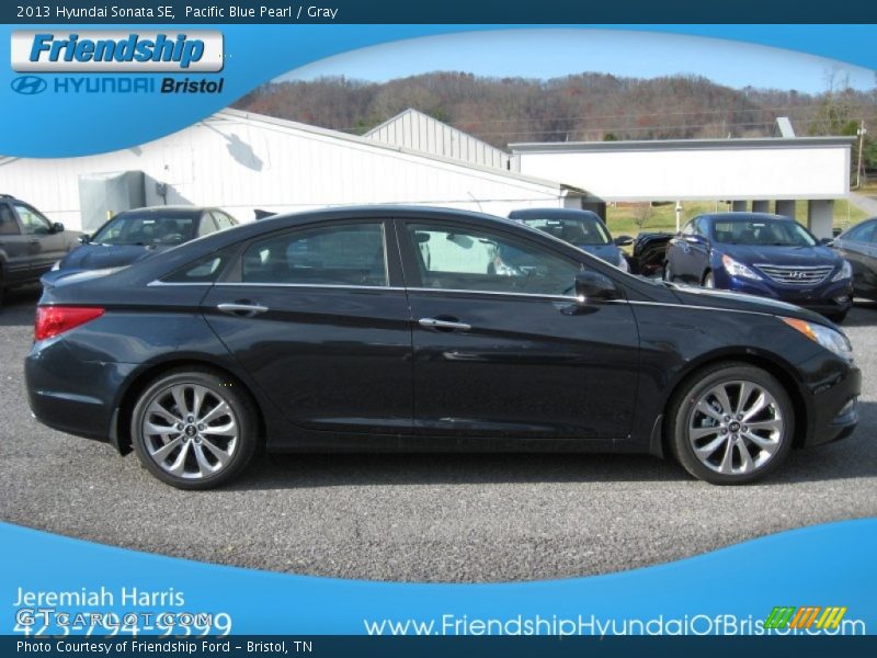 Pacific Blue Pearl / Gray 2013 Hyundai Sonata SE