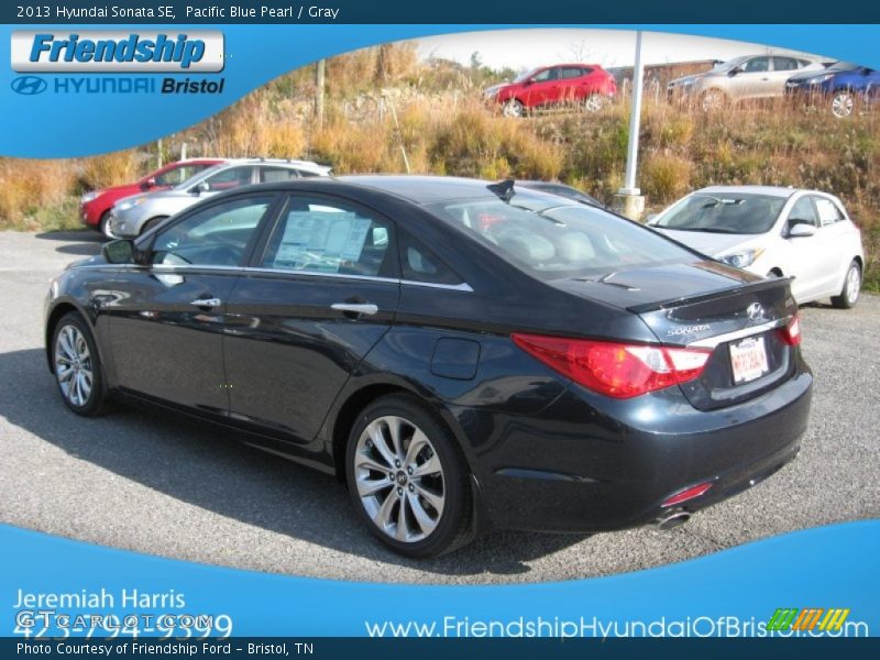 Pacific Blue Pearl / Gray 2013 Hyundai Sonata SE