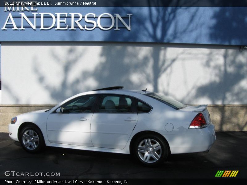 Summit White / Neutral 2012 Chevrolet Impala LT