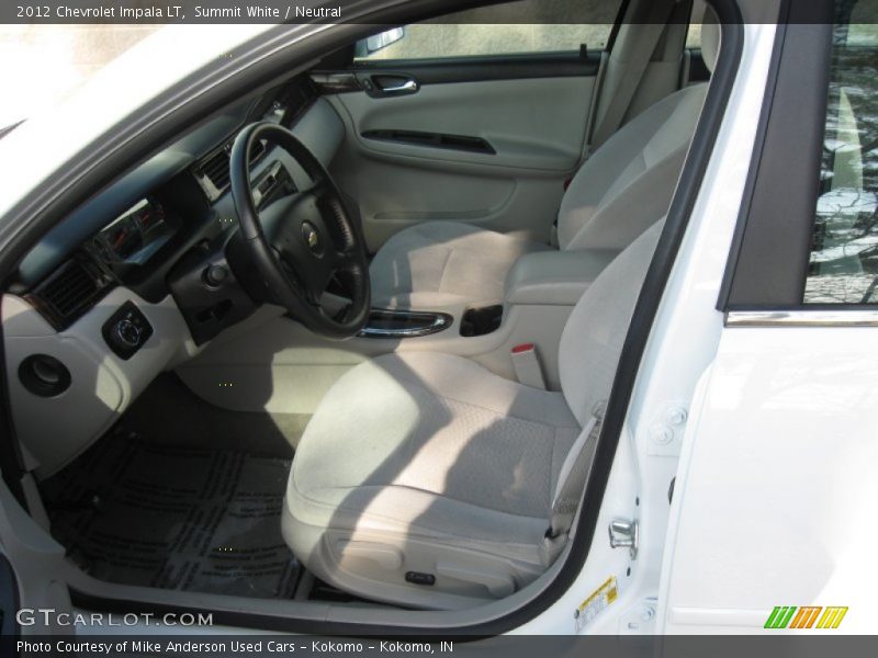 Summit White / Neutral 2012 Chevrolet Impala LT