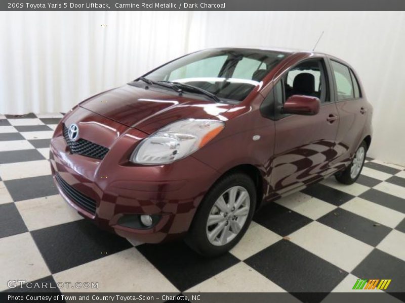 Carmine Red Metallic / Dark Charcoal 2009 Toyota Yaris 5 Door Liftback
