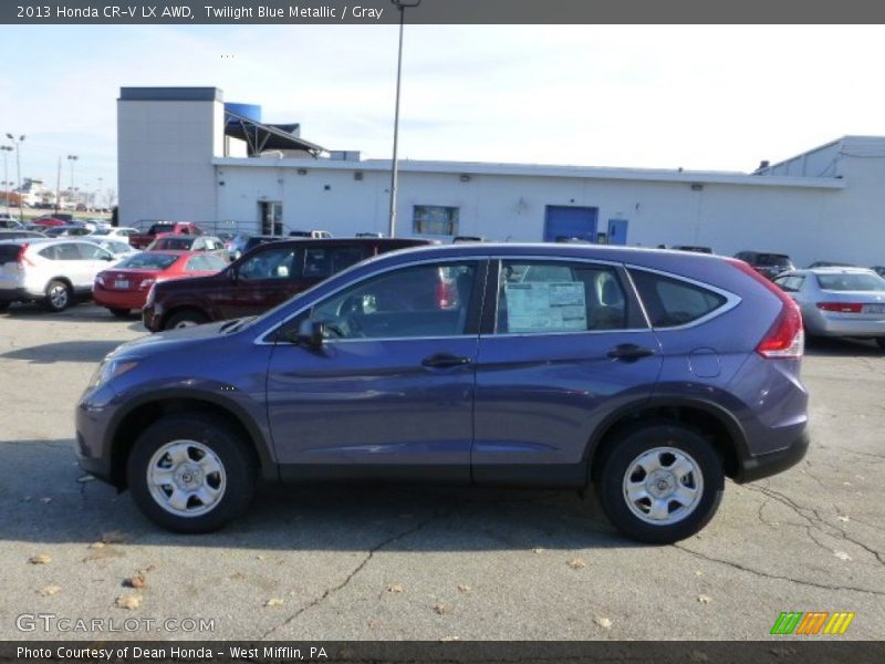 Twilight Blue Metallic / Gray 2013 Honda CR-V LX AWD