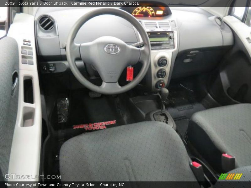 Carmine Red Metallic / Dark Charcoal 2009 Toyota Yaris 5 Door Liftback