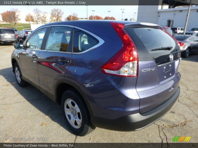 Twilight Blue Metallic / Gray 2013 Honda CR-V LX AWD