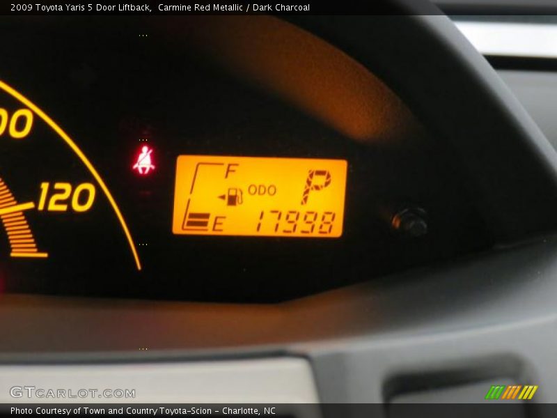 Carmine Red Metallic / Dark Charcoal 2009 Toyota Yaris 5 Door Liftback