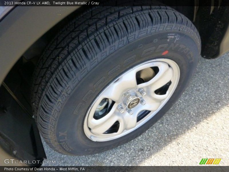 Twilight Blue Metallic / Gray 2013 Honda CR-V LX AWD