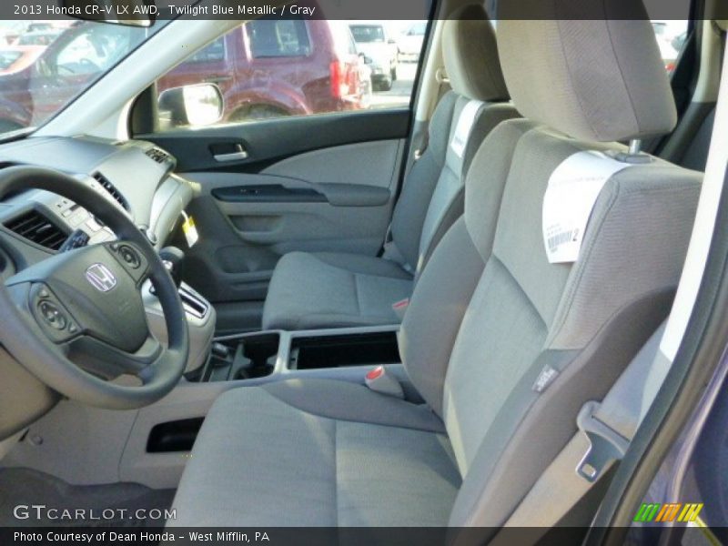Twilight Blue Metallic / Gray 2013 Honda CR-V LX AWD