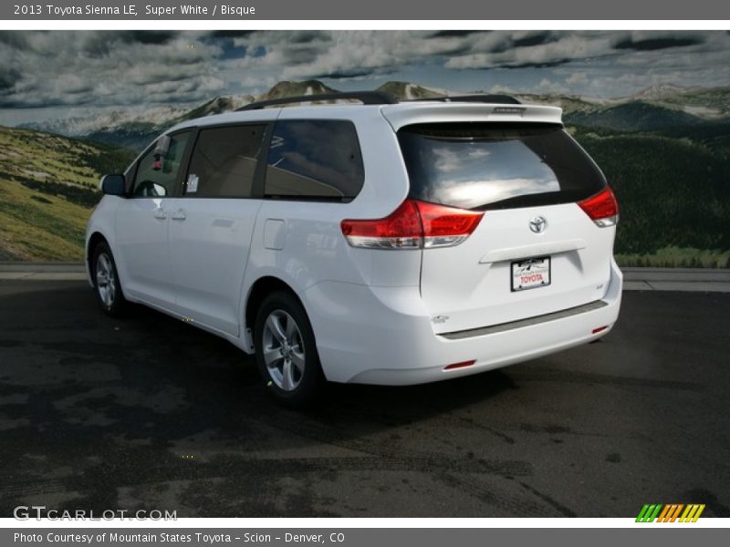 Super White / Bisque 2013 Toyota Sienna LE