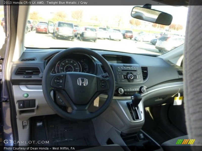 Twilight Blue Metallic / Gray 2013 Honda CR-V LX AWD