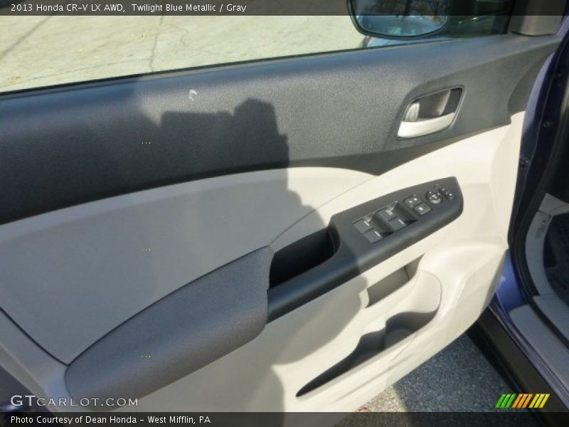 Twilight Blue Metallic / Gray 2013 Honda CR-V LX AWD