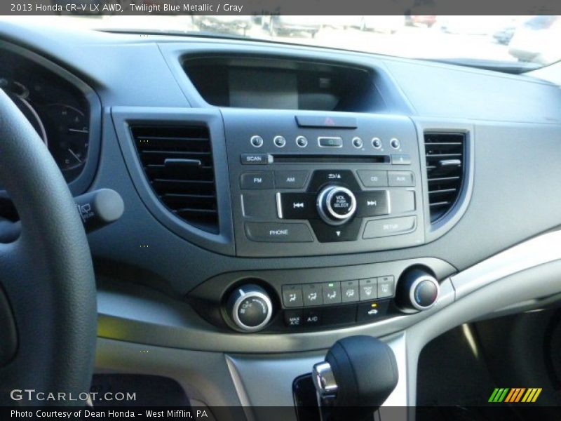 Twilight Blue Metallic / Gray 2013 Honda CR-V LX AWD