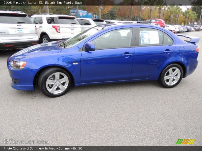 Electric Blue Pearl / Black 2008 Mitsubishi Lancer ES