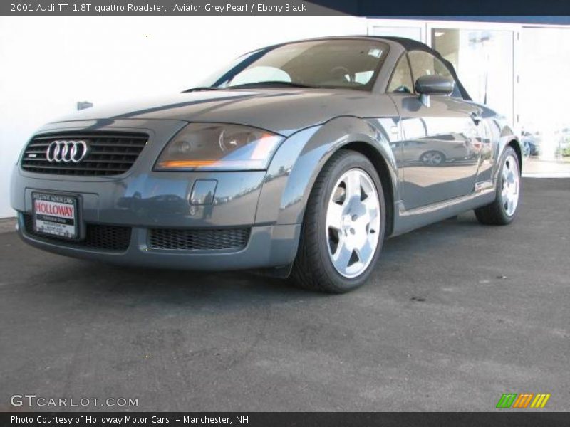 Aviator Grey Pearl / Ebony Black 2001 Audi TT 1.8T quattro Roadster