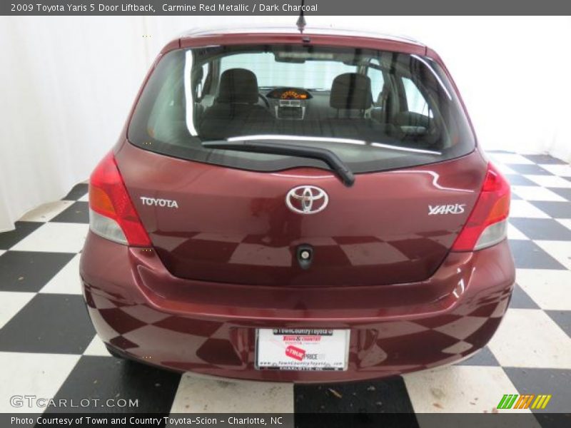 Carmine Red Metallic / Dark Charcoal 2009 Toyota Yaris 5 Door Liftback