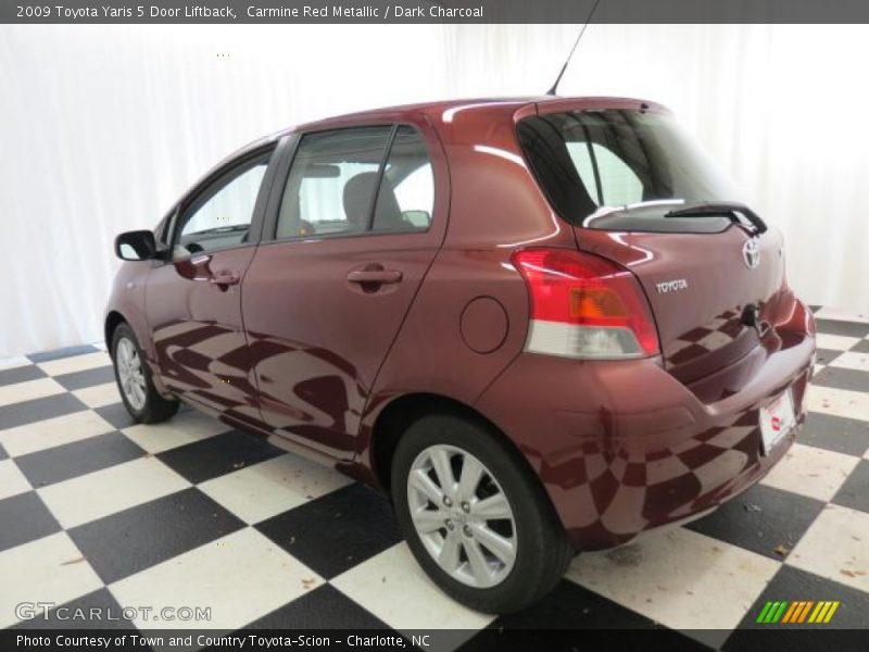 Carmine Red Metallic / Dark Charcoal 2009 Toyota Yaris 5 Door Liftback