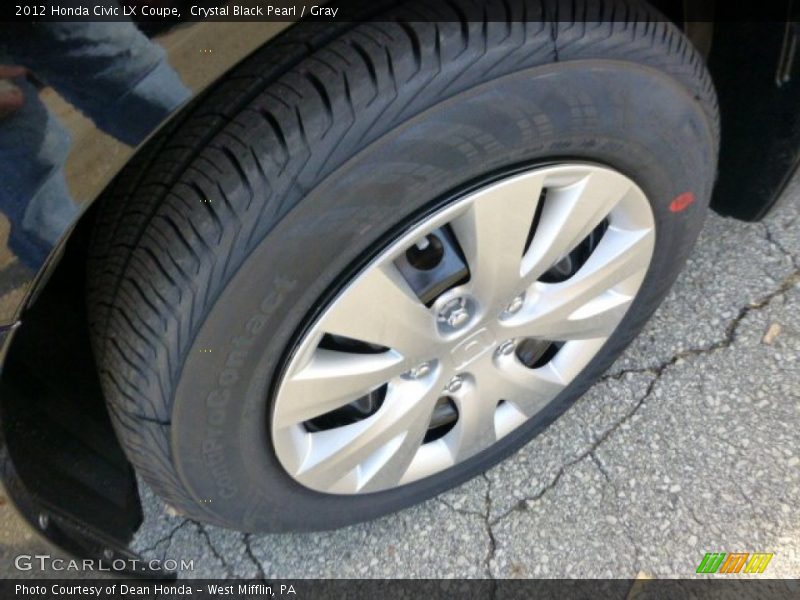 Crystal Black Pearl / Gray 2012 Honda Civic LX Coupe