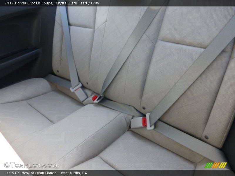 Crystal Black Pearl / Gray 2012 Honda Civic LX Coupe