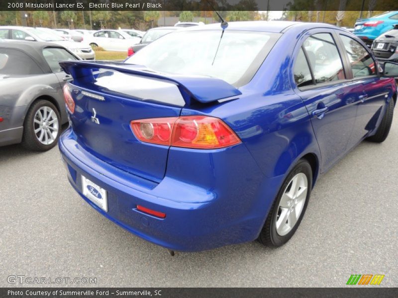 Electric Blue Pearl / Black 2008 Mitsubishi Lancer ES
