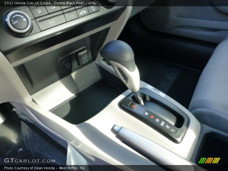 Crystal Black Pearl / Gray 2012 Honda Civic LX Coupe