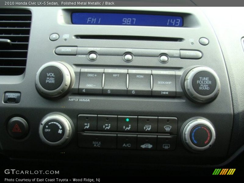Polished Metal Metallic / Black 2010 Honda Civic LX-S Sedan