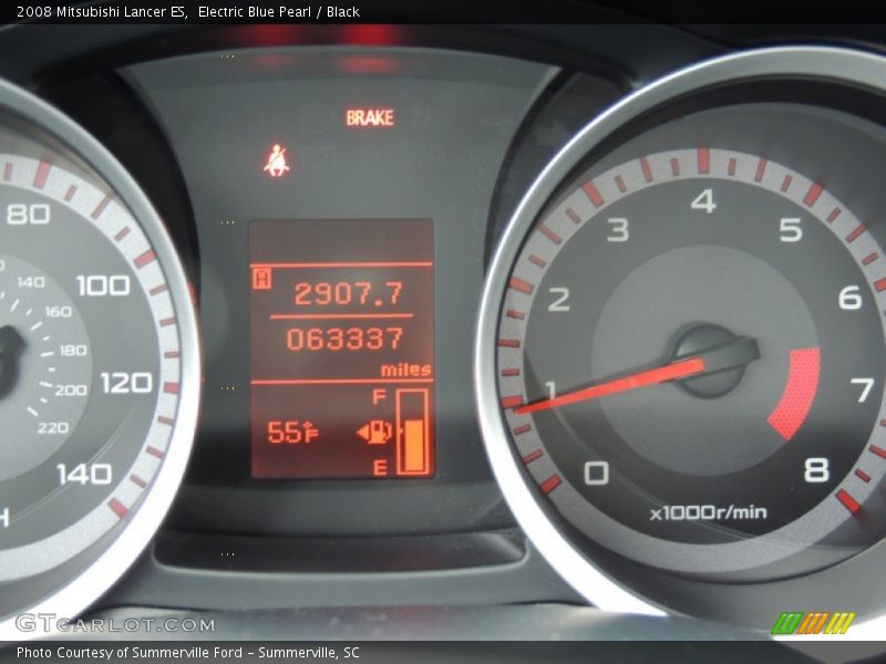 Electric Blue Pearl / Black 2008 Mitsubishi Lancer ES