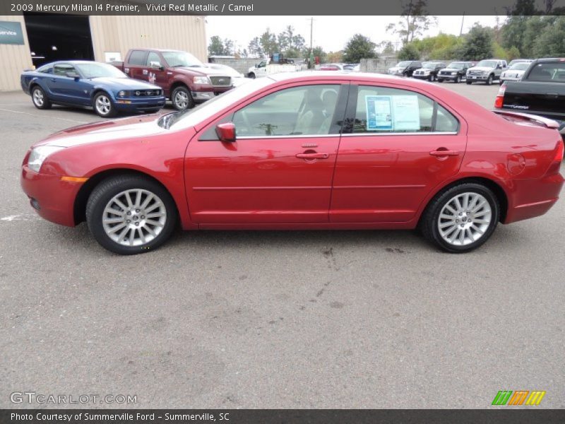 Vivid Red Metallic / Camel 2009 Mercury Milan I4 Premier