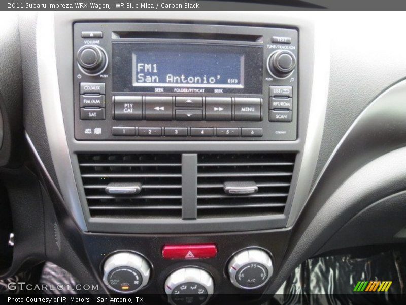 Controls of 2011 Impreza WRX Wagon