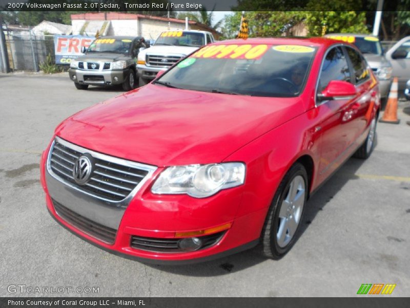 Tornado Red / Pure Beige 2007 Volkswagen Passat 2.0T Sedan