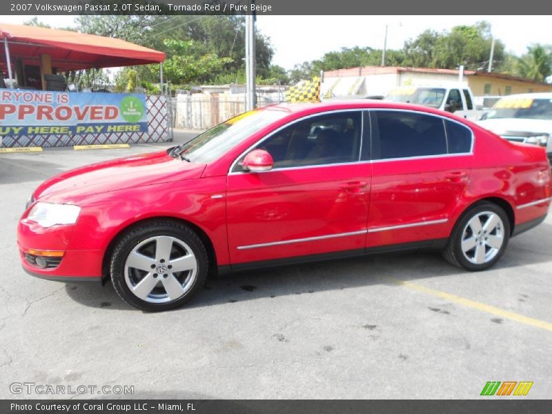 Tornado Red / Pure Beige 2007 Volkswagen Passat 2.0T Sedan