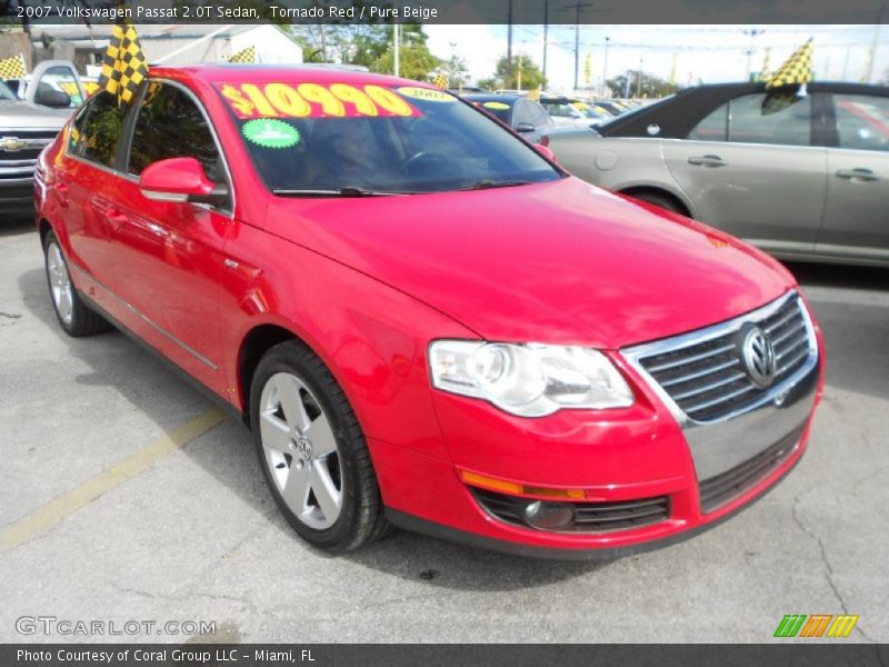 Tornado Red / Pure Beige 2007 Volkswagen Passat 2.0T Sedan
