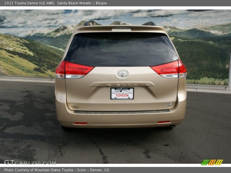 Sandy Beach Metallic / Bisque 2013 Toyota Sienna XLE AWD