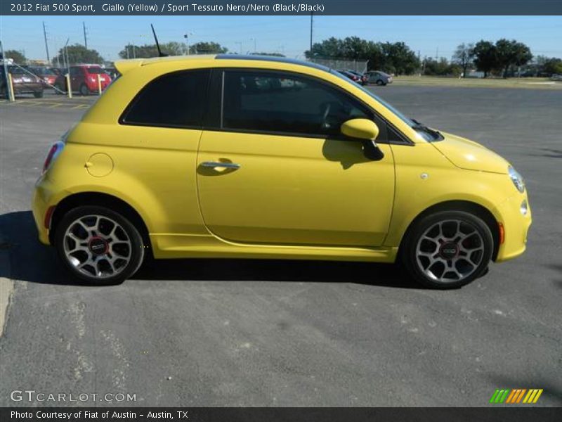 Giallo (Yellow) / Sport Tessuto Nero/Nero (Black/Black) 2012 Fiat 500 Sport