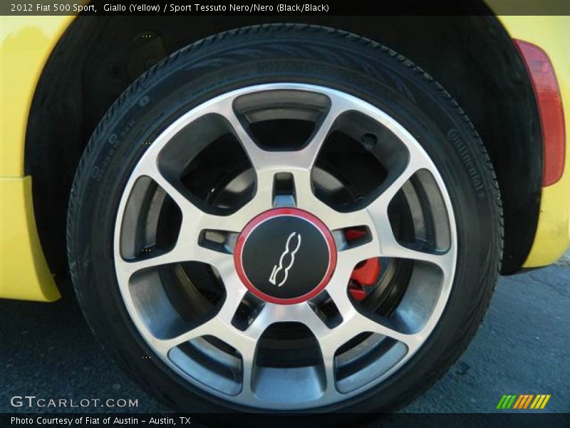 Giallo (Yellow) / Sport Tessuto Nero/Nero (Black/Black) 2012 Fiat 500 Sport