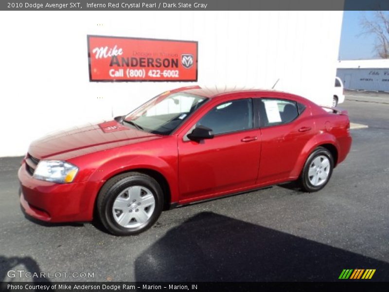 Inferno Red Crystal Pearl / Dark Slate Gray 2010 Dodge Avenger SXT