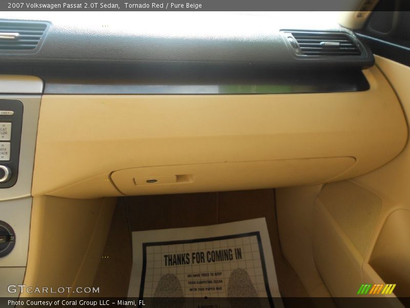 Tornado Red / Pure Beige 2007 Volkswagen Passat 2.0T Sedan