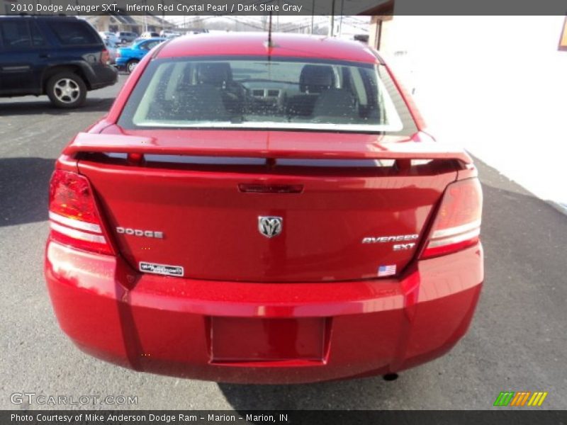 Inferno Red Crystal Pearl / Dark Slate Gray 2010 Dodge Avenger SXT