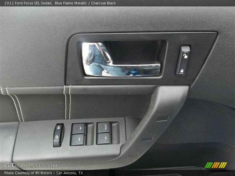 Blue Flame Metallic / Charcoal Black 2011 Ford Focus SEL Sedan