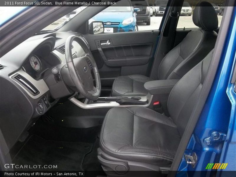 Blue Flame Metallic / Charcoal Black 2011 Ford Focus SEL Sedan