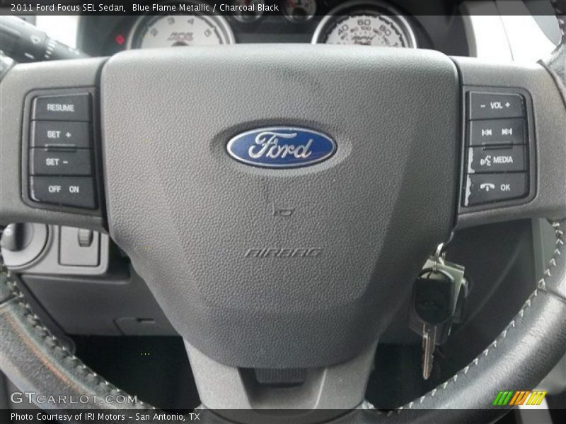 Blue Flame Metallic / Charcoal Black 2011 Ford Focus SEL Sedan