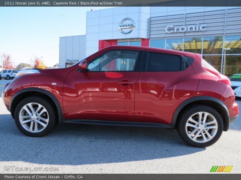 Cayenne Red / Black/Red w/Silver Trim 2011 Nissan Juke SL AWD