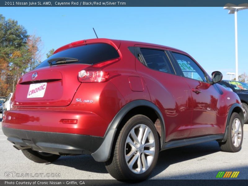 Cayenne Red / Black/Red w/Silver Trim 2011 Nissan Juke SL AWD